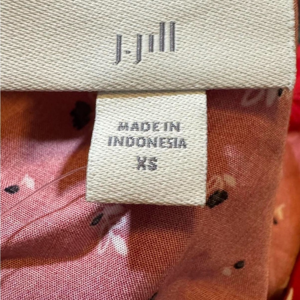 J Jill Cherry Red Rayon Dress Size XS - Picture 3 of 5
